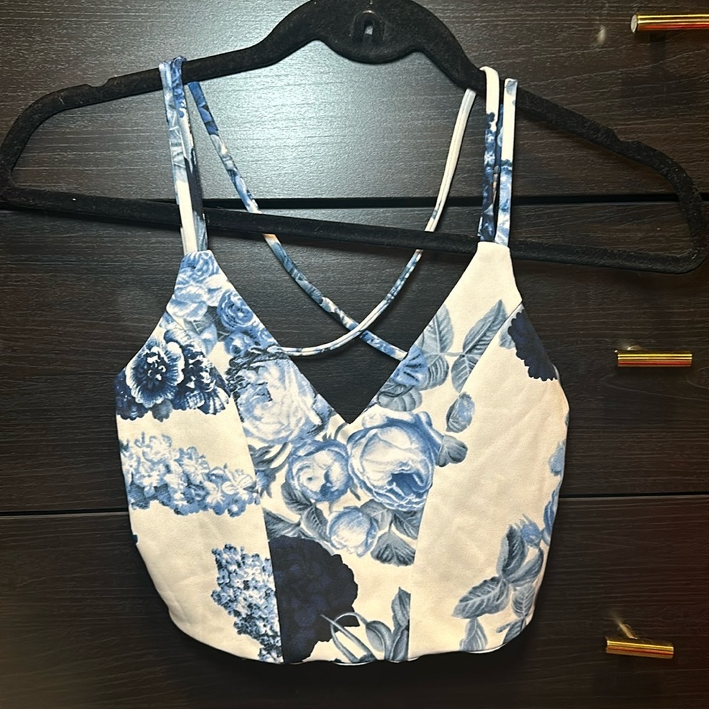 Blue Crop Top